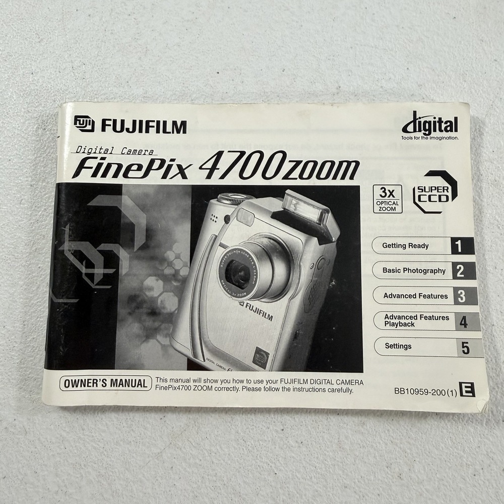 FUJIFILM FinePix Digital Camera‎ 4700 Zoom Owners Instruction Manual